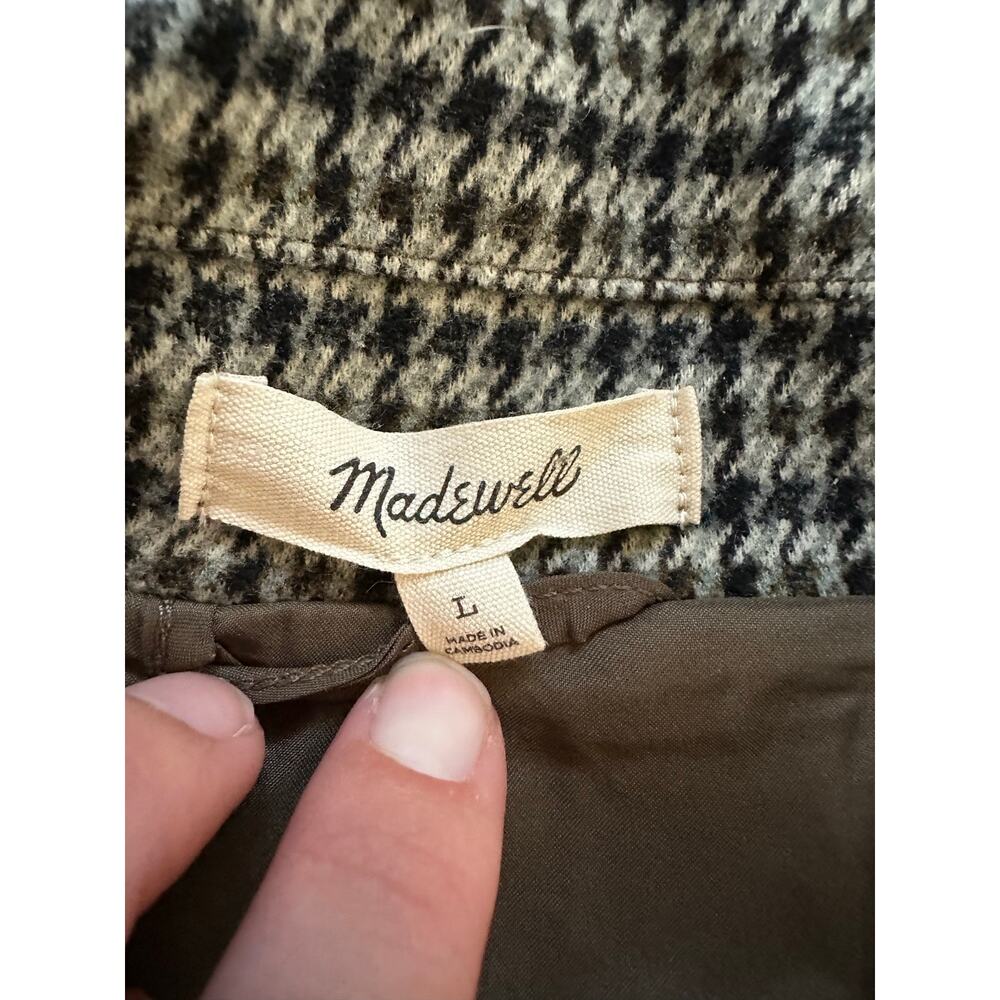 Madewell Oversized Houndstooth Knit Blazer Size Large - Picture 8 of 10